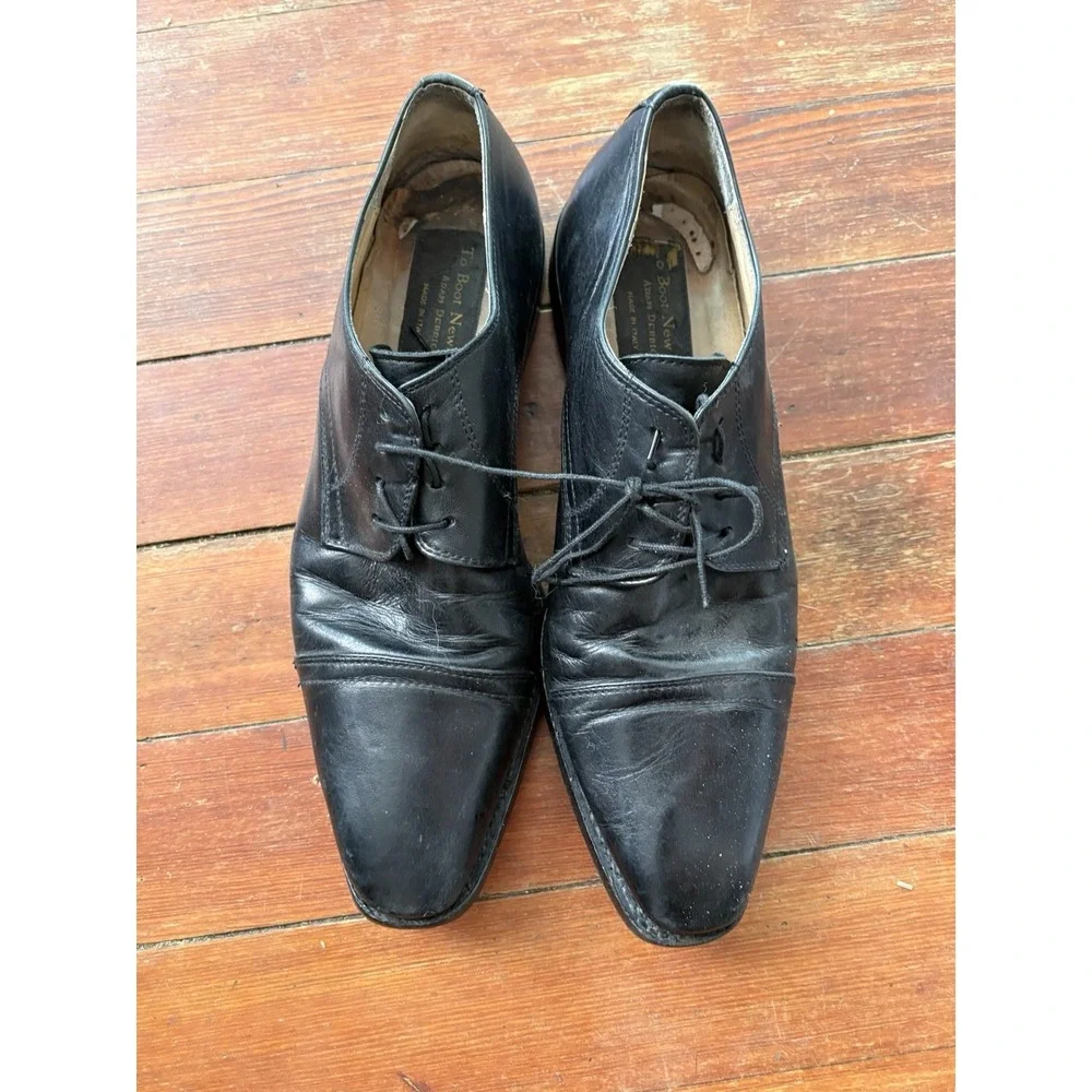 To Boot New York Adam Derrik Plain Black Leather Oxford - Size 11